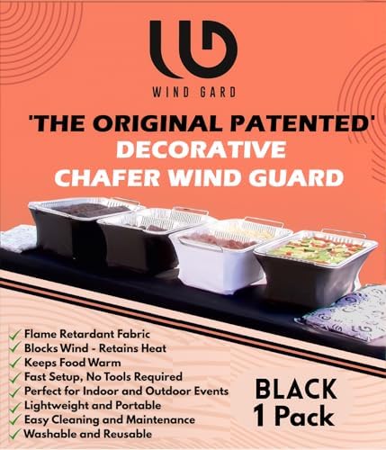 'The Original Patented' Chafing Dish Wind Guard - Chafer Wind Guard for Buffets Catering Display, Chafing Dish, alternate