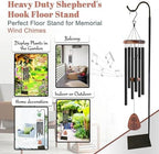 The Wind Chime CO 60" Adjustable Heavy Duty Shepherd's Hook Floor Stand Garden Hook for Outdoor, Hanging Plant, alternate