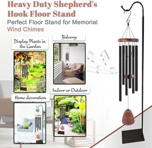 The Wind Chime CO 60" Adjustable Heavy Duty Shepherd's Hook Floor Stand Garden Hook for Outdoor, Hanging Plant, alternate