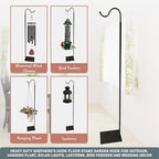 The Wind Chime CO 60" Adjustable Heavy Duty Shepherd's Hook Floor Stand Garden Hook for Outdoor, Hanging Plant, alternate