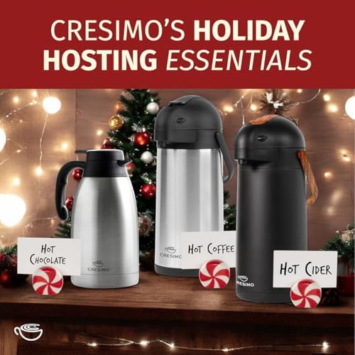Thermal Coffee Carafe 68 oz by - Updated 2025 Model - Insulated Black Stainless Steel Coffee Urn & Drink, alternate view 3