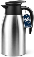 Thermal Coffee Carafe for Keeping Hot - 68OZ Insulated Camping Coffee Pot