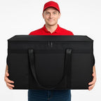 Thermal Insulated Food Delivery Bag with Hard Bottom, 3XL, Black 1PK, alternate view 6