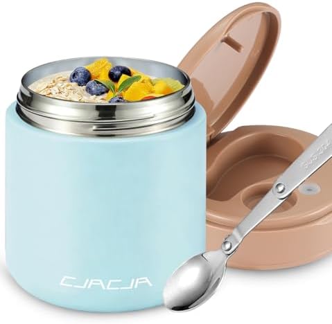 Thermo for Hot Food Kids - 15.2oz with Folding Spoon and Silicone handle