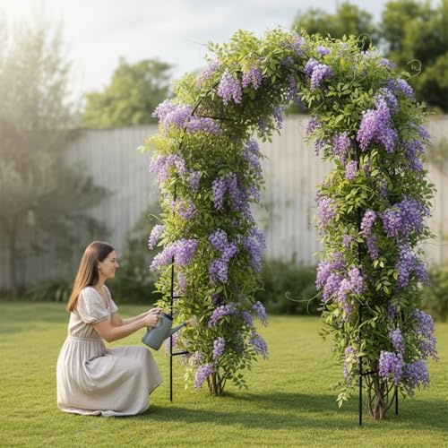 Thick Metal Garden Arch Rust-Proof Heavy Duty for Climbing Vines & Wedding, alternate view 2
