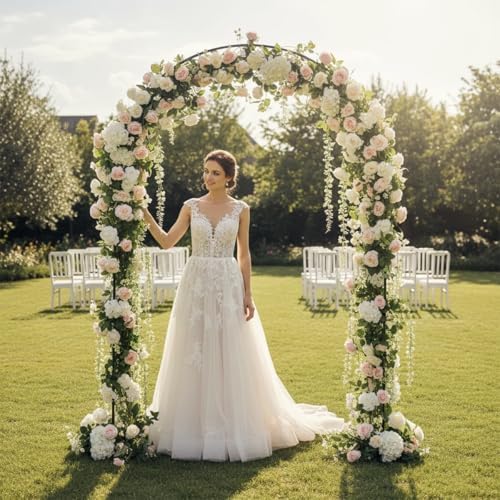 Thick Metal Garden Arch Rust-Proof Heavy Duty for Climbing Vines & Wedding, alternate view 4