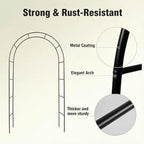 Thick Metal Garden Arch Rust-Proof Heavy Duty for Climbing Vines & Wedding, alternate view 5