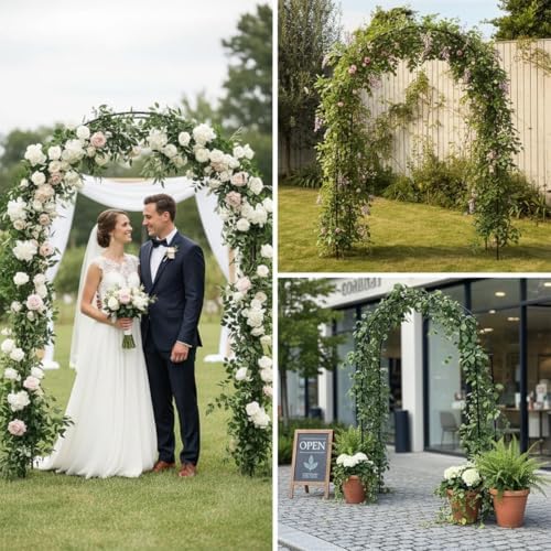 Thick Metal Garden Arch Rust-Proof Heavy Duty for Climbing Vines & Wedding, alternate view 7