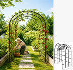 Thickened Tube 3-Layer, 88" H x 63" W x 44.5" D, Garden Arch Trellis Tunnel, Heavy Duty Metal Arbor for Climbing