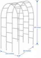 Thickened Tube 3-Layer, 88" H x 63" W x 44.5" D, Garden Arch Trellis Tunnel, Heavy Duty Metal Arbor for Climbing, alternate