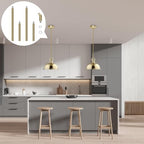 Threaded Extension Poles, Lighting Fixture Downrods Stems & 1-pc Sloped Ceiling Adapter for Pendant Light, alternate view 2