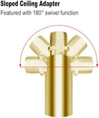 Threaded Extension Poles, Lighting Fixture Downrods Stems & 1-pc Sloped Ceiling Adapter for Pendant Light, alternate view 6