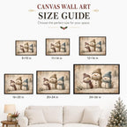 Three Snowmen Framed Christmas Wall Art, Snowman Family Canvas Pictures, alternate view 6