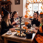 Tiered Halloween Cupcake Stand Trays Black Coffin Serving Platters in black, alternate view 4