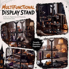 Tiered Halloween Cupcake Stand Trays Black Coffin Serving Platters in black, alternate view 5