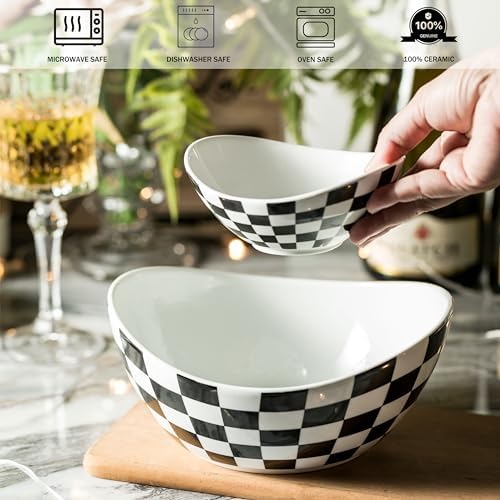 Tiered Serving Bowls, Chip and Dip Serving Set, Halloween Hosting in 2-Tier Set (Large, Medium) in Black and, alternate view