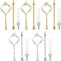 Tiered Tray Hardware Kit,5 Sets Cake Tier Stacking Kit for DIY Food Stand in Glod, Silver