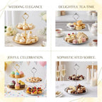 Tiered Tray Hardware Kit,5 Sets Cake Tier Stacking Kit for DIY Food Stand in Glod, Silver, alternate view 3