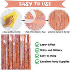 Tinsel Foil Fringe Curtain, 2 Pack Metallic Tinsel Curtain Backdrop for Party Decorations, Large Glitter, alternate view 5