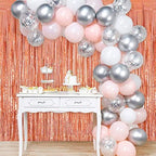 Tinsel Foil Fringe Curtain, 2 Pack Metallic Tinsel Curtain Backdrop for Party Decorations, Large Glitter, alternate view 6