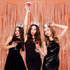 Tinsel Foil Fringe Curtain, 2 Pack Metallic Tinsel Curtain Backdrop for Party Decorations, Large Glitter, alternate view 7