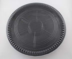 TogoTainer |15 Inch Heavy Duty Round Black Sushi Trays 20 Packs Sushi Container with Lid Sushi Display for, alternate view 4