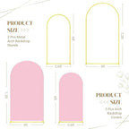 Toolterritory Metal Arch Backdrop Stand and Cover Set, 7.2FT, 6FT, Easy to Assemble, Gold Metal, for Parties, alternate view