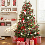 Total 11.2FT Christmas Garland for Mantle, 2PCS Flexible Red Berry Garland with Leaves, Artificial Garlands for, alternate