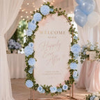 Total 12.4Ft Artificial Flowers Garlands for Decoration, Blue in Blue, alternate view 5