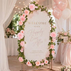 Total 12.4Ft Artificial Flowers Garlands for Decoration, Pink in Pink, alternate view 3