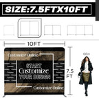Trade Show Backdrop 7.5x10 FT - Double Sided Tension Fabric Display Stand with Aluminum Frame for Exhibition, alternate view