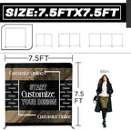 Trade Show Backdrop 7.5x7.5 FT - Double Sided Tension Fabric Display Stand with Aluminum Frame for Exhibition, alternate view