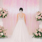 Transparent Foil Fringe Backdrop Curtains, 3.3x8.2ft, 3 Pack in 39.6" × 98.4" in 11 Iridescent, alternate view 6