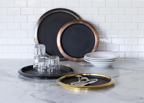 Tray with Removable Insert, 9" Round, Stainless Steel, alternate view 2
