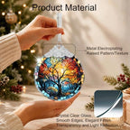 Tree of Life Crystal Glass 3" Hanging Ornament - Christmas Decor Gift & Holiday Keepsake Present Idea, alternate view 3