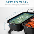 Triple Buffet Server Accessory for Aroma 18-Qt., 20-Qt., and 22-Qt. Roaster Ovens, alternate view 3