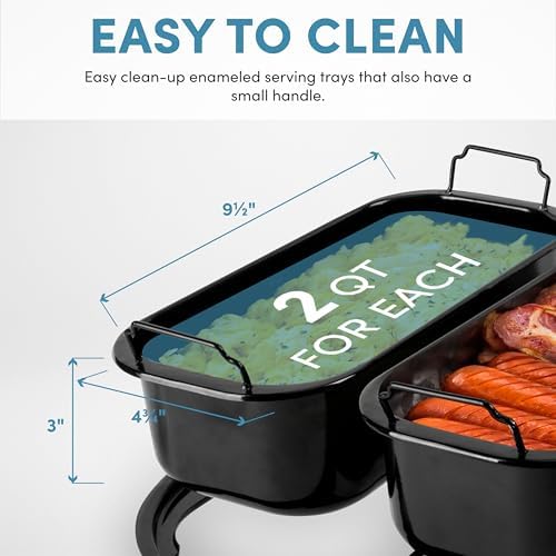 Triple Buffet Server Accessory for Aroma 18-Qt., 20-Qt., and 22-Qt. Roaster Ovens, alternate view 3