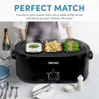 Triple Buffet Server Accessory for Aroma 18-Qt., 20-Qt., and 22-Qt. Roaster Ovens, alternate view 5