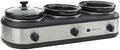 Triple Slow Cooker, Buffet Server 2.5qt x 3 Pot, Food Warmer - Stainless