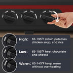 Triple Slow Cooker Buffet Server, 3 x1.5 QT Triple Ceramic Pots Food Warmer with Individual Temp Controls, alternate view 4