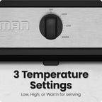Triple Slow Cooker & Food Warmer, Three Crock Slowcooker with 2.5 Qt. Ceramic Crocks, 7.5-Quart Total Capacity, alternate
