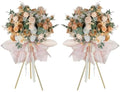 Tripod Flower Display Stand, 31.5" Tall, 2 Pcs, for Grand Opening in 31.5"/39.4" in Metallic Gold
