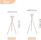Tripod Flower Display Stand, 31.5" Tall, 2 Pcs, for Grand Opening in 31.5"/39.4" in Metallic Gold, alternate view 3