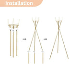 Tripod Flower Display Stand, 39.4" Tall, 2 Pcs, for Grand Opening in 31.5"/39.4" in Metallic Gold, alternate view 4