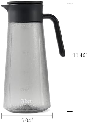 Tritan Leakproof Pitcher with Lid - 2L/68OZ Shatterproof Water Jug for Iced Tea, Soda & Hot Drinks, Fridge, alternate view 2