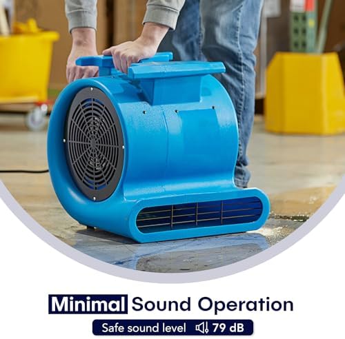 True 1 HP 4000 CFM 3-Speed Air Mover Blower Fan, All-Copper Motor, alternate view 4