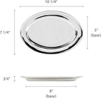 TrueCraftware-10” Stainless Steel Oval Platter Set of 2- Serving Platters for Appetizer Snack Fruit Cup Cake, alternate view