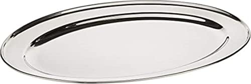 TrueCraftware-10” Stainless Steel Oval Platter Set of 2- Serving Platters for Appetizer Snack Fruit Cup Cake, alternate view