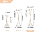 Trumpet Vase Flower Display Stand, 31.1" Tall, Metal, 2 Pcs in Pink, White, alternate view 3