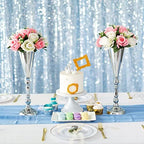 Trumpet Vase for Wedding Centerpiece: Silver, 16.5in, 2 Pcs in Silver, alternate view 5